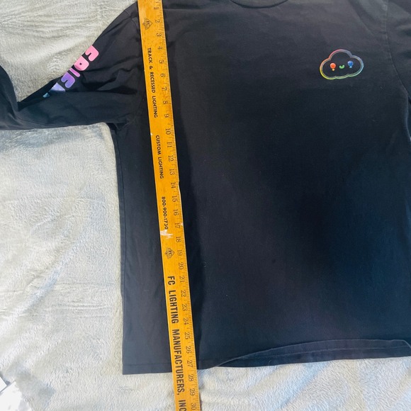 Y2K‎ Guess graphic long sleeve tee Friends With You black L - Picture 5 of 7